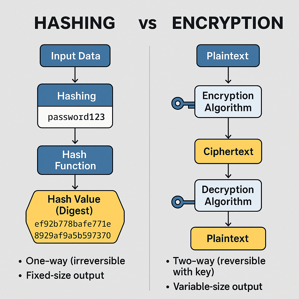 Hashing vs Encryption